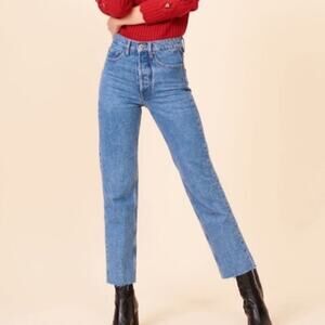ROUJE Marais Jeans High Rise
Straight Leg Raw Hem - Size 28/6
